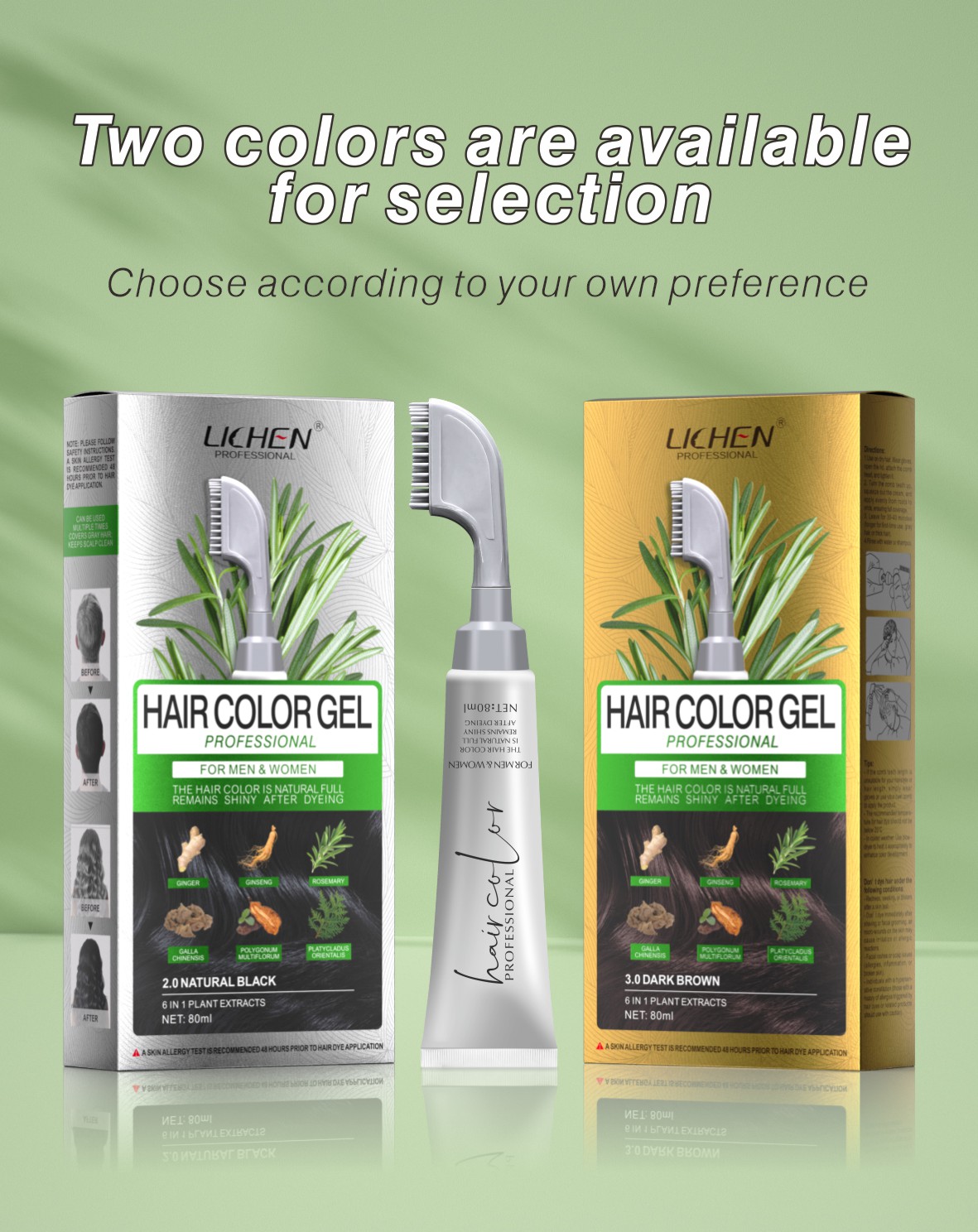 Hair Color Gel (comb)